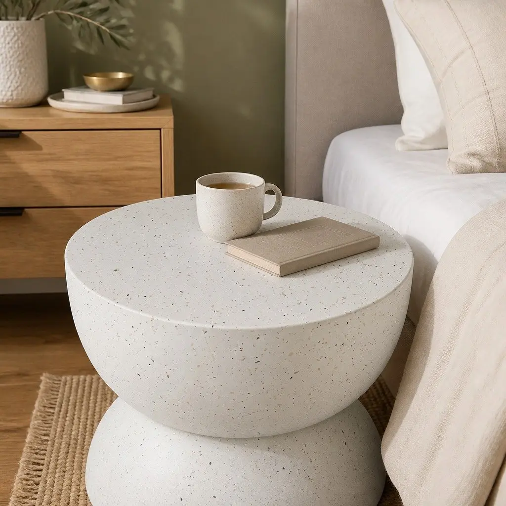 Round Terrazzo Side Table
