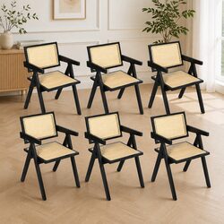 Specifications for Set of 6 Black Wicker Armchairs