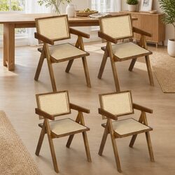 Walnut Wicker Armchair Dining Chair Specifications