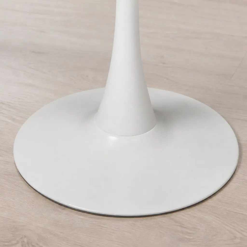Dining Table 4 Person White Round Kitchen Furniture Indoor Outdoor Home