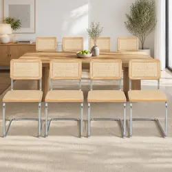 Rattan Dining Chairs Set of 8: Dimensions and Specs Inside