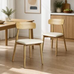 Dining Chairs Set of 2: Dimensions and Materials Listed