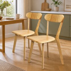 Wooden Dining Chairs Set of 2: Dimensions and Details