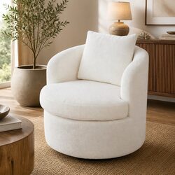 Swivel Armchair Dimensions: 70cm W x 78cm D x 72cm H