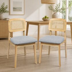 Rattan Wooden Dining Chairs Set: Specs and Features
