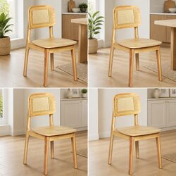 Dining Chair Set of 4 - Dimensions and Materials Listed