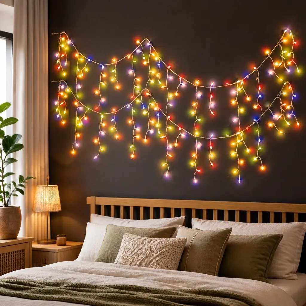 Curtain String Lights 500 LED Multi Colour Wedding Party Indoor Outdoor