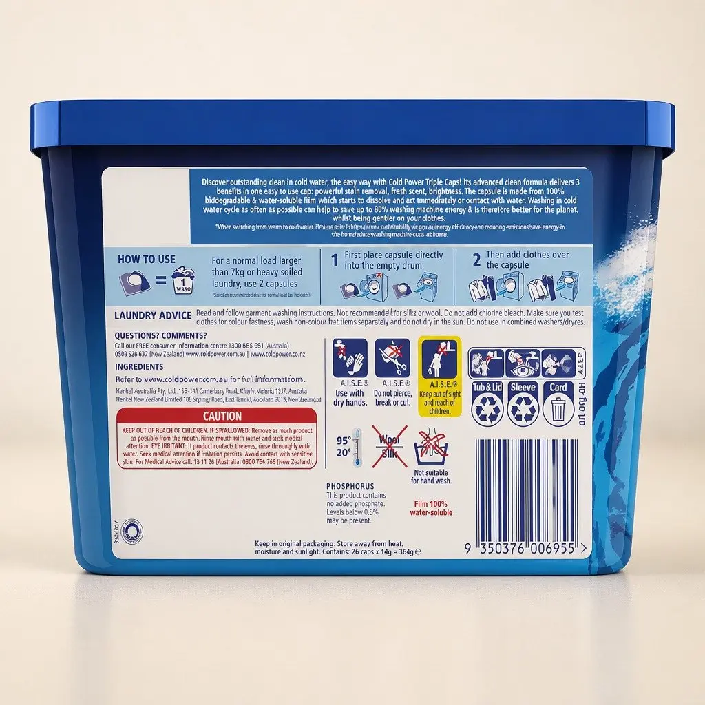 Laundry Detergent Capsules for Odour Removal 78 Count