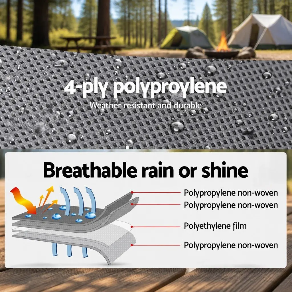 Caravan Cover 16-18ft Campervan 4 Layer Polypropylene Waterproof UV Protection
