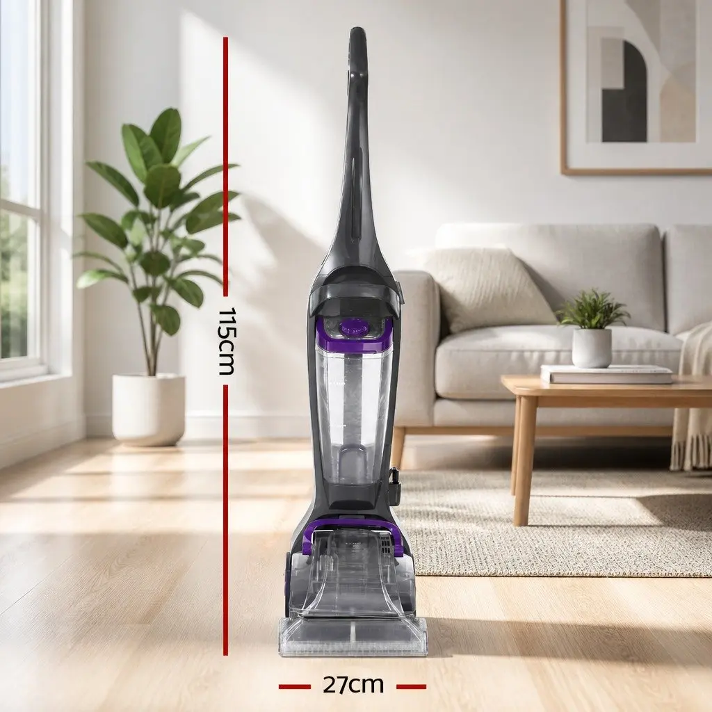 Carpet Washer Vacuum Cleaner Handheld Stick 800W for Home Use Purple Grey