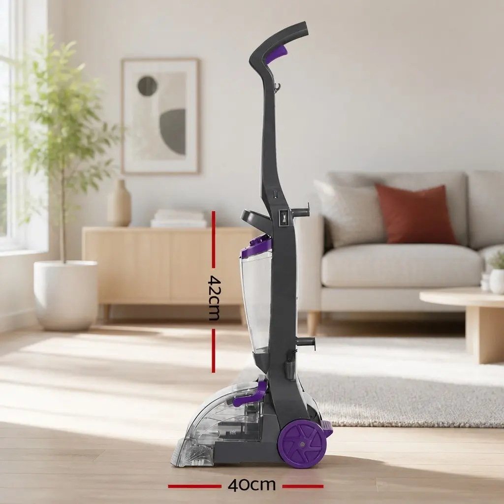 Carpet Washer Vacuum Cleaner Handheld Stick 800W for Home Use Purple Grey