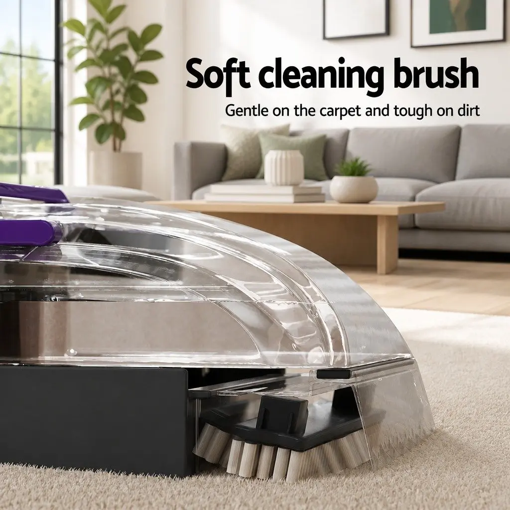 Carpet Washer Vacuum Cleaner Handheld Stick 800W for Home Use Purple Grey