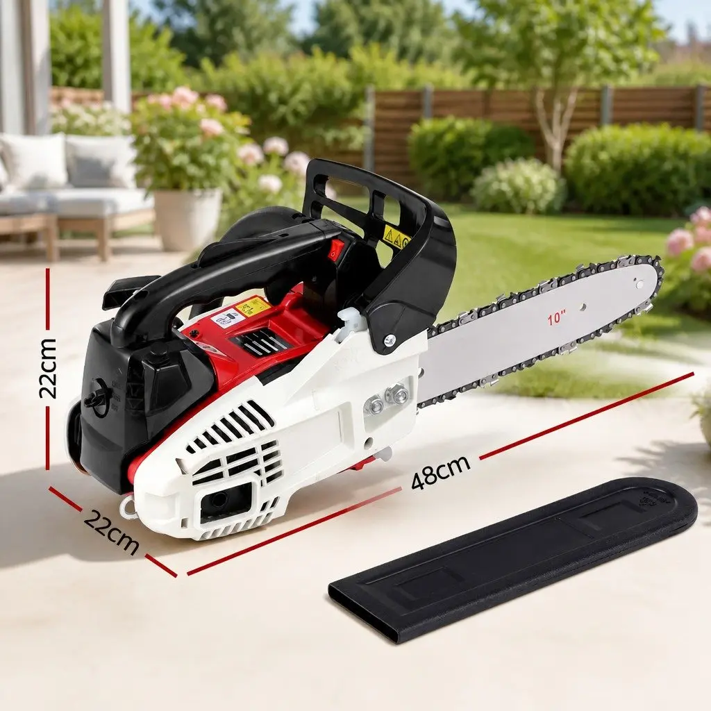 Petrol Chainsaw for Tree Pruning 25cc 10 Inch Bar Lightweight Power Tool