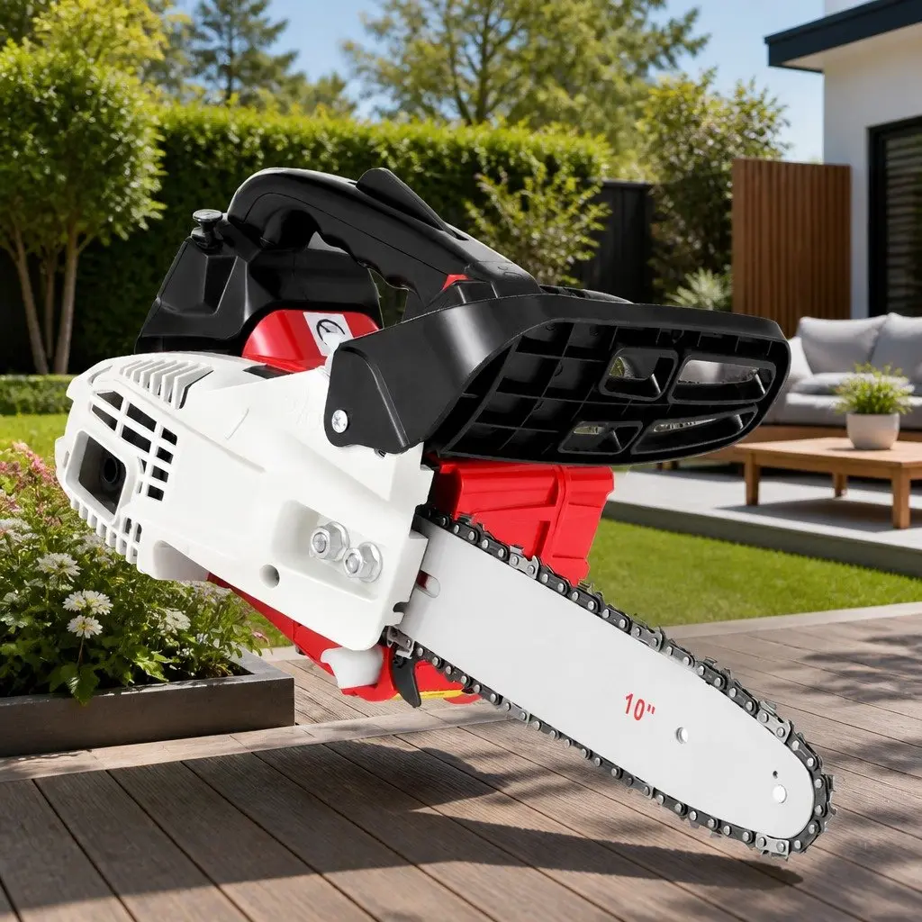 Petrol Chainsaw for Tree Pruning 25cc 10 Inch Bar Lightweight Power Tool