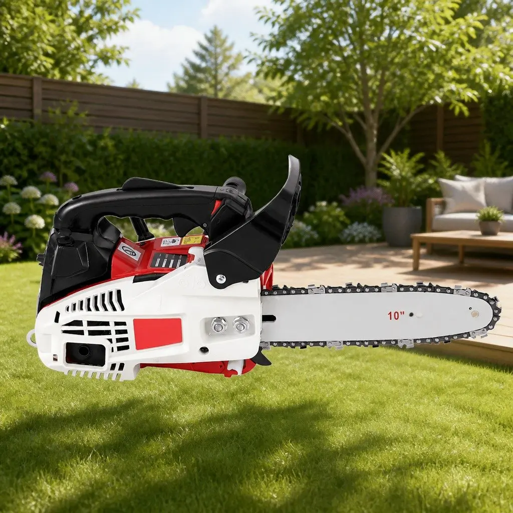 Petrol Chainsaw for Tree Pruning 25cc 10 Inch Bar Lightweight Power Tool