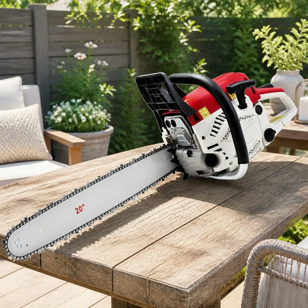58cc Petrol Chainsaw 20 Inch Bar Cutting Tool