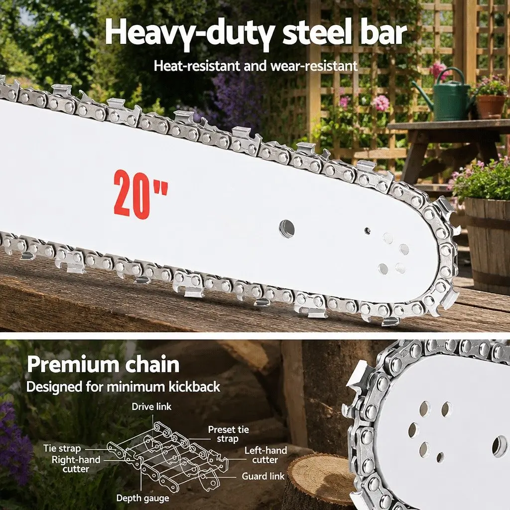 58cc Petrol Chainsaw for Commercial Use 20" Bar