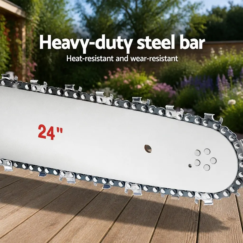 Petrol Chainsaw for Tree Pruning 62cc 24 Inch Bar