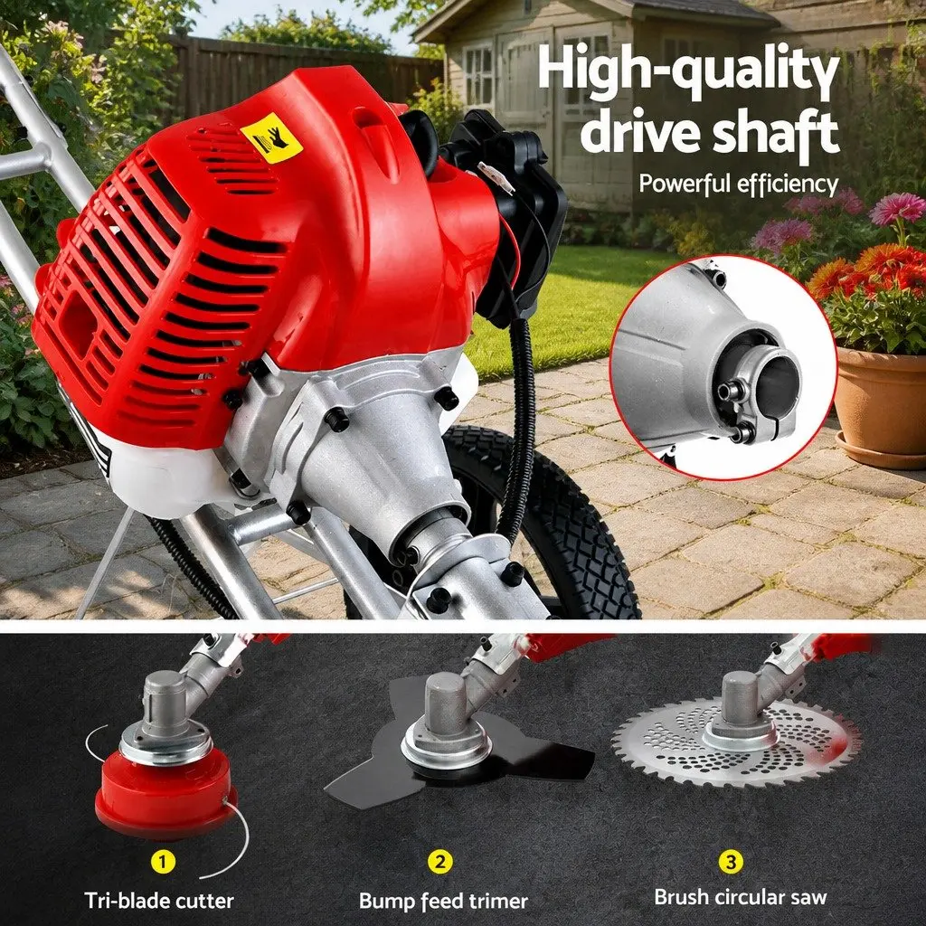 52cc Petrol Brush Cutter with 3-in-1 Functionality