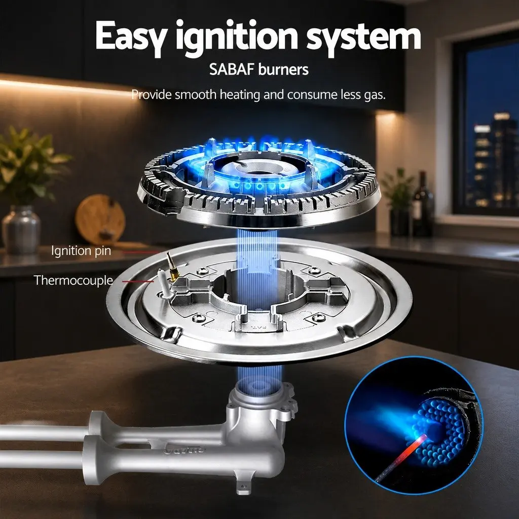 30cm Gas Cooktop with 2 Burners
