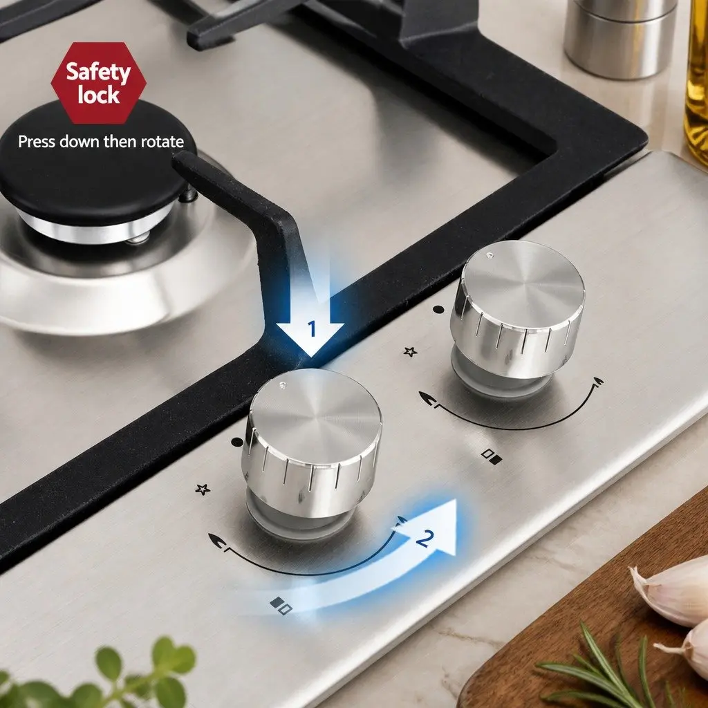 30cm Gas Cooktop with 2 Burners