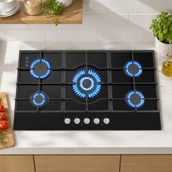90cm 5 Burner Built-In Gas Cooktop - Specs & Features