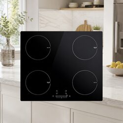 Specifications of a 60cm Black Induction Cooktop