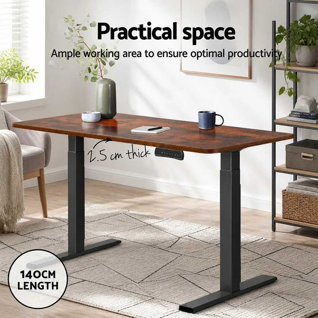 Standing Desk Top Office Workspace 140cm x 70cm Rustic Brown