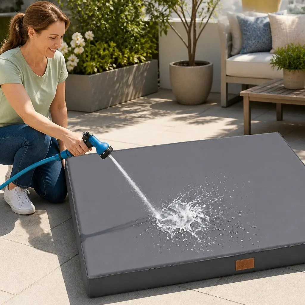 Dog Bed Orthopedic Water-resistant Grey 111x81cm