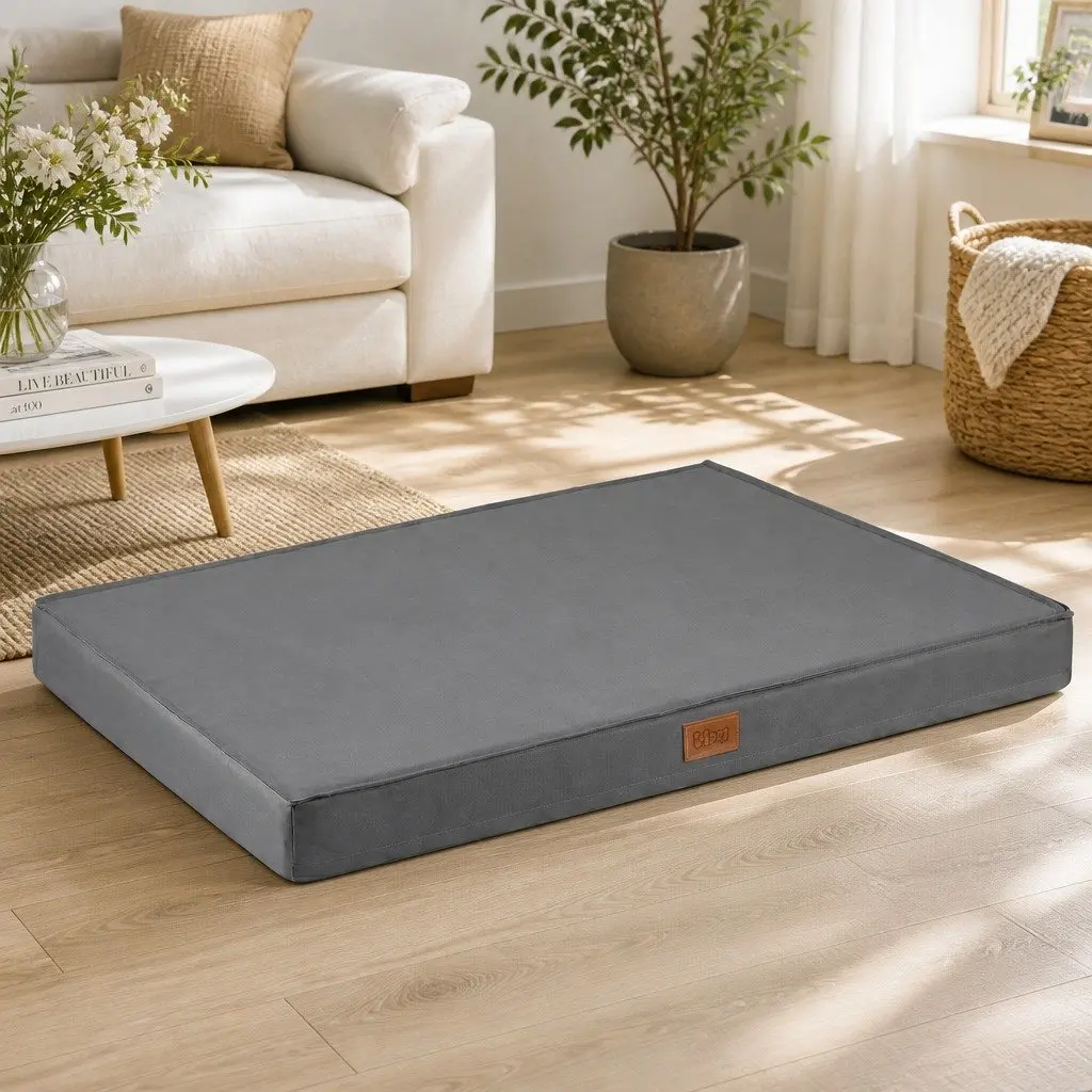 Dog Bed Orthopedic Water-resistant Grey 111x81cm