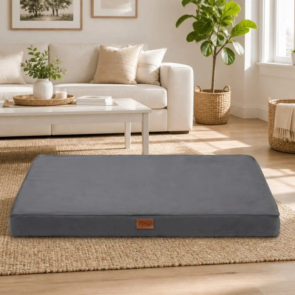 Dog Bed Orthopedic Water-resistant Grey 111x81cm