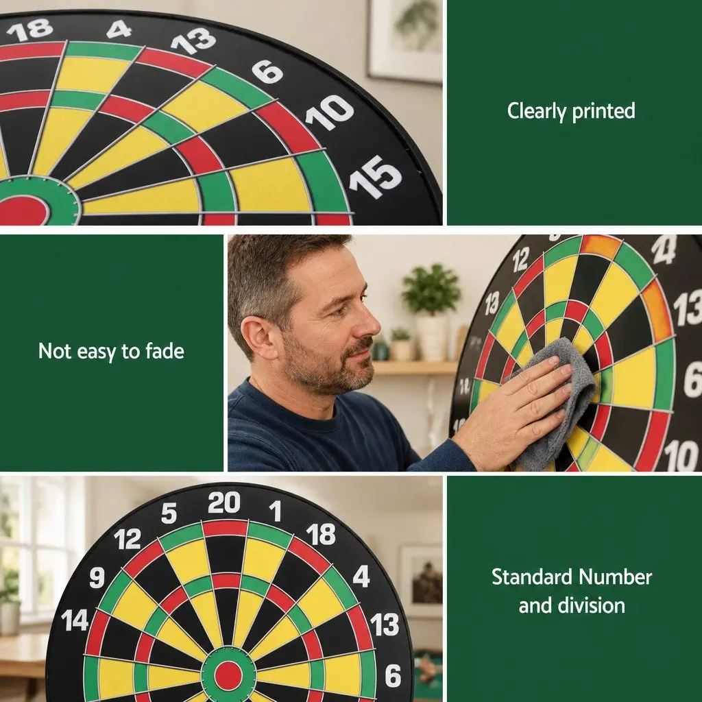 16 Inch Magnetic Dartboard Safe Darts Family Party Game Indoor Outdoor Play