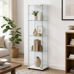 4-Tier Display Cabinet: 36.5cm W x 42.5cm D x 164cm H