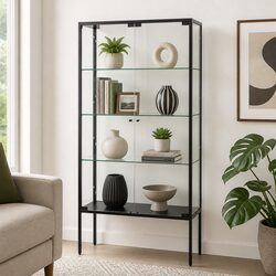 Four-Tier Glass Display Cabinet Specifications and Details