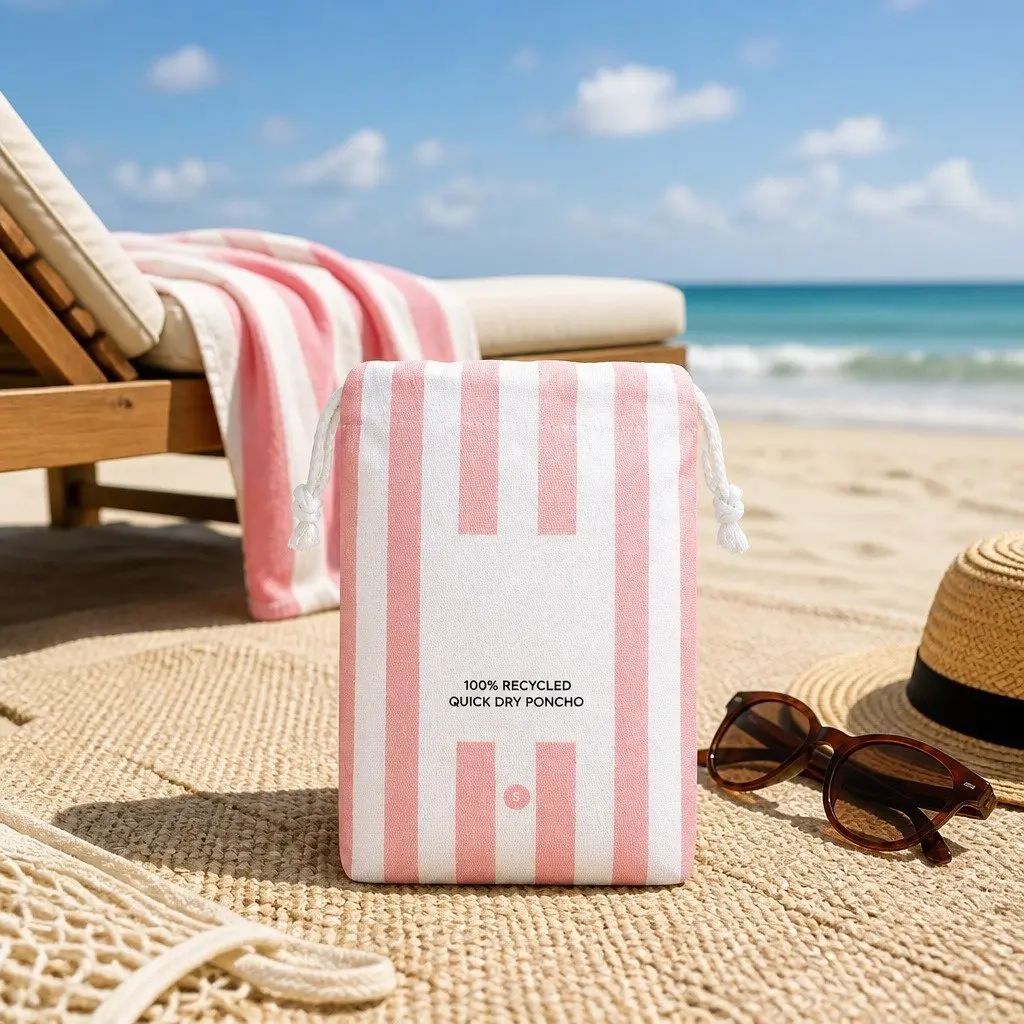 Hooded Poncho Towel for Beach Small