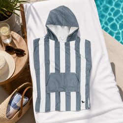 Kids Poncho Mini Cabana Goa Grey XS Quick-Dry Hooded Beach Swim Changing Robe