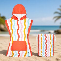 Detailed Specs: Kids Hooded Poncho Towel for Ages 7-10