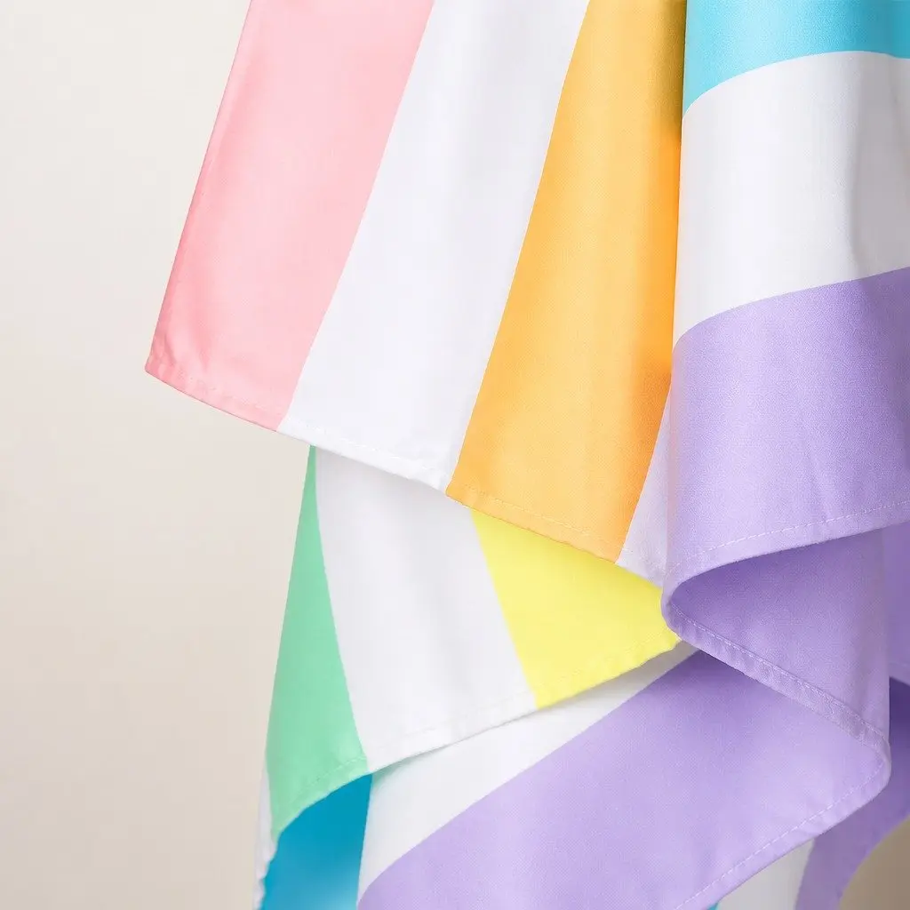 Large Beach Towel Quick Dry Lightweight Sand Free Travel Compact Striped Design