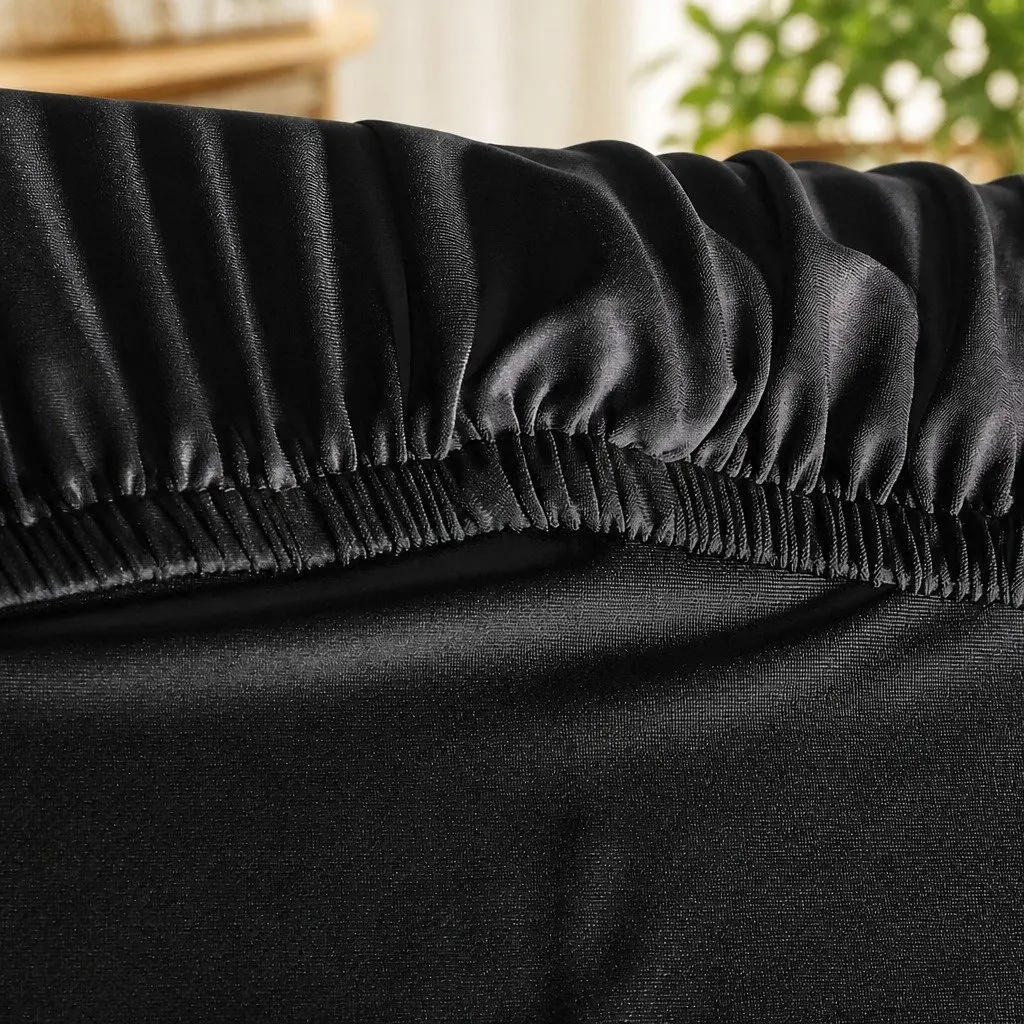 Dining Chair Covers Set of 6 for Dining Room Stretchable Slipcovers Black