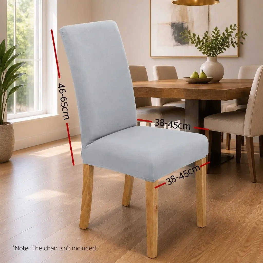 Dining Chair Covers Slipcovers for Dining Room 6 Piece Grey