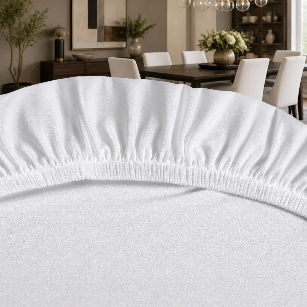 Dining Chair Covers 6 Pack Spandex Stretch Slipcovers for Dining Room White