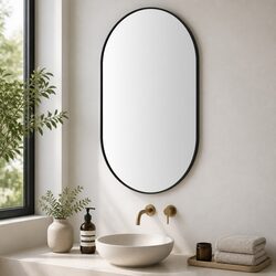 Specifications of the Oval Wall Mirror 70x50cm Black