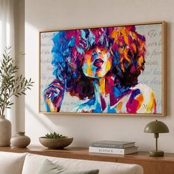 Abstract Canvas Wall Art: 70x100cm, Blue Tone Design