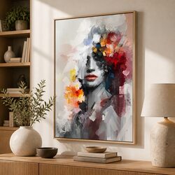 Canvas Wall Art Print: 70x100cm Abstract Design