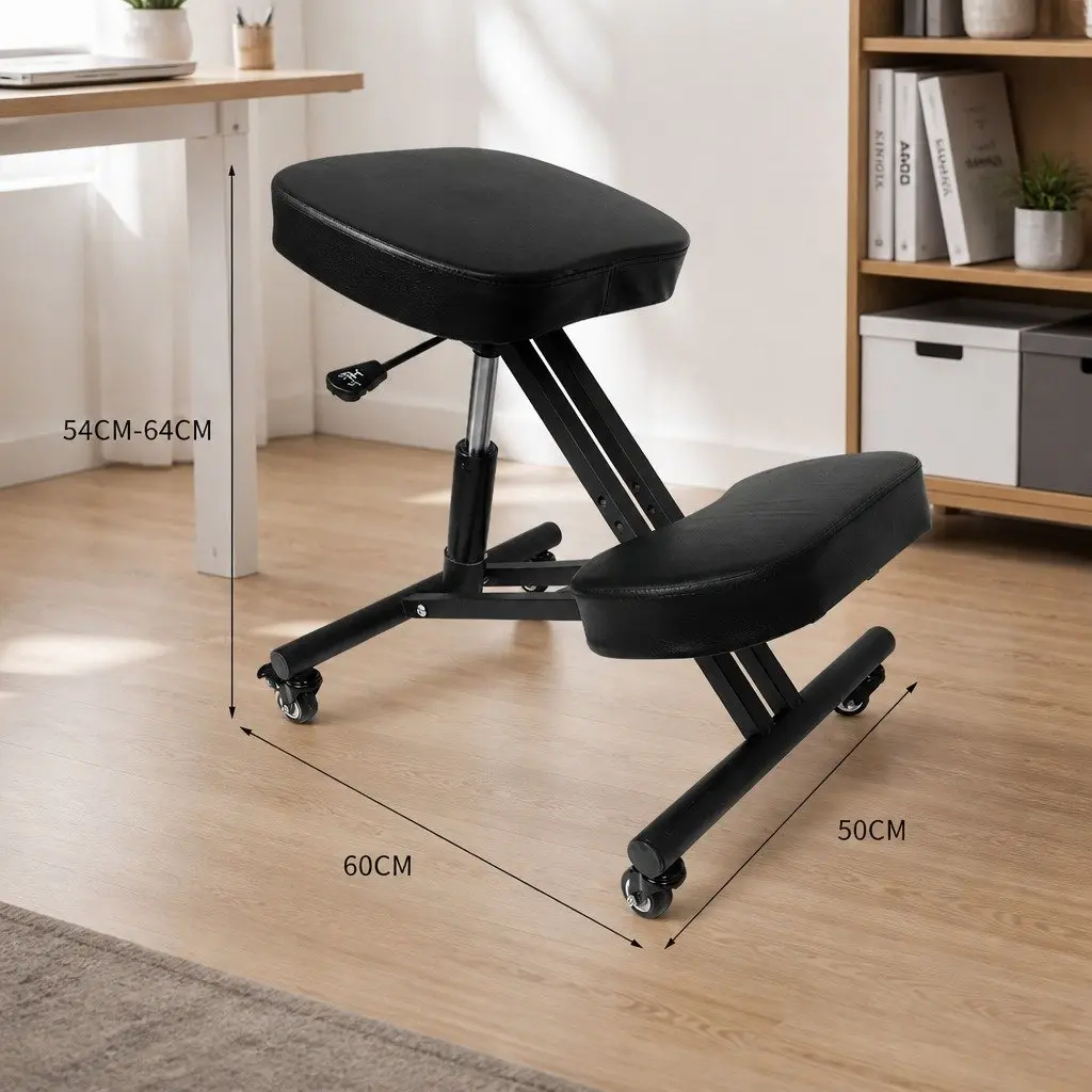 Kneeling Chair Ergonomic Office Computer Seat Black Adjustable Height
