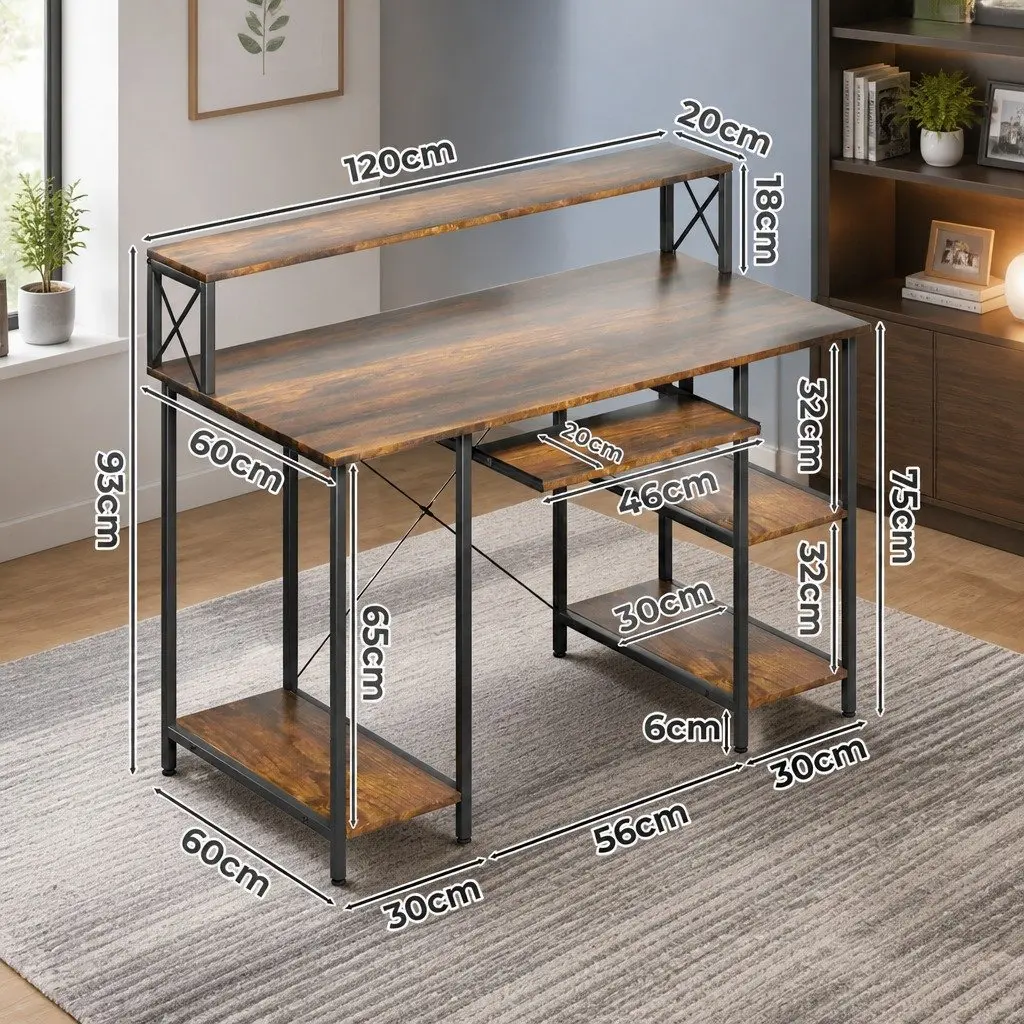 Industrial Height Adjustable Computer Desk