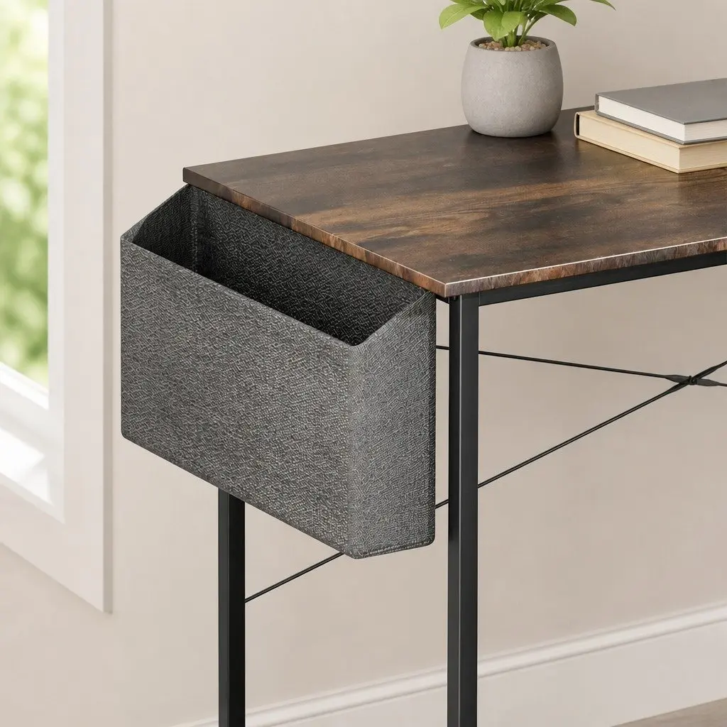 Computer Desk Study Table 100cm Storage Workstation Home Office Gaming Laptop