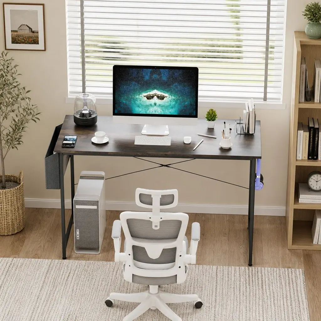 Computer Desk Study Table 100cm Storage Workstation Home Office Gaming Laptop