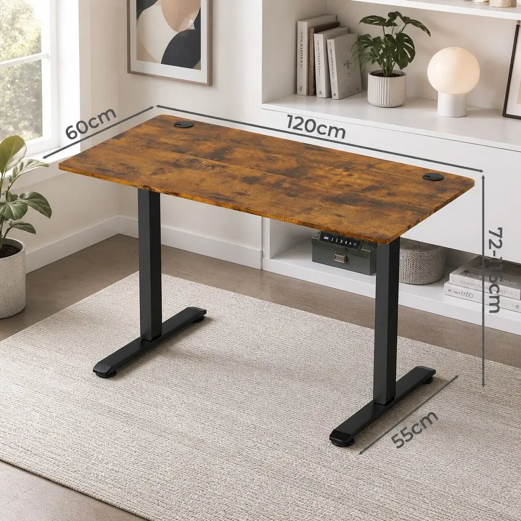 Electric Standing Desk Height Adjustable 120cm Motorised Sit Stand Office Home