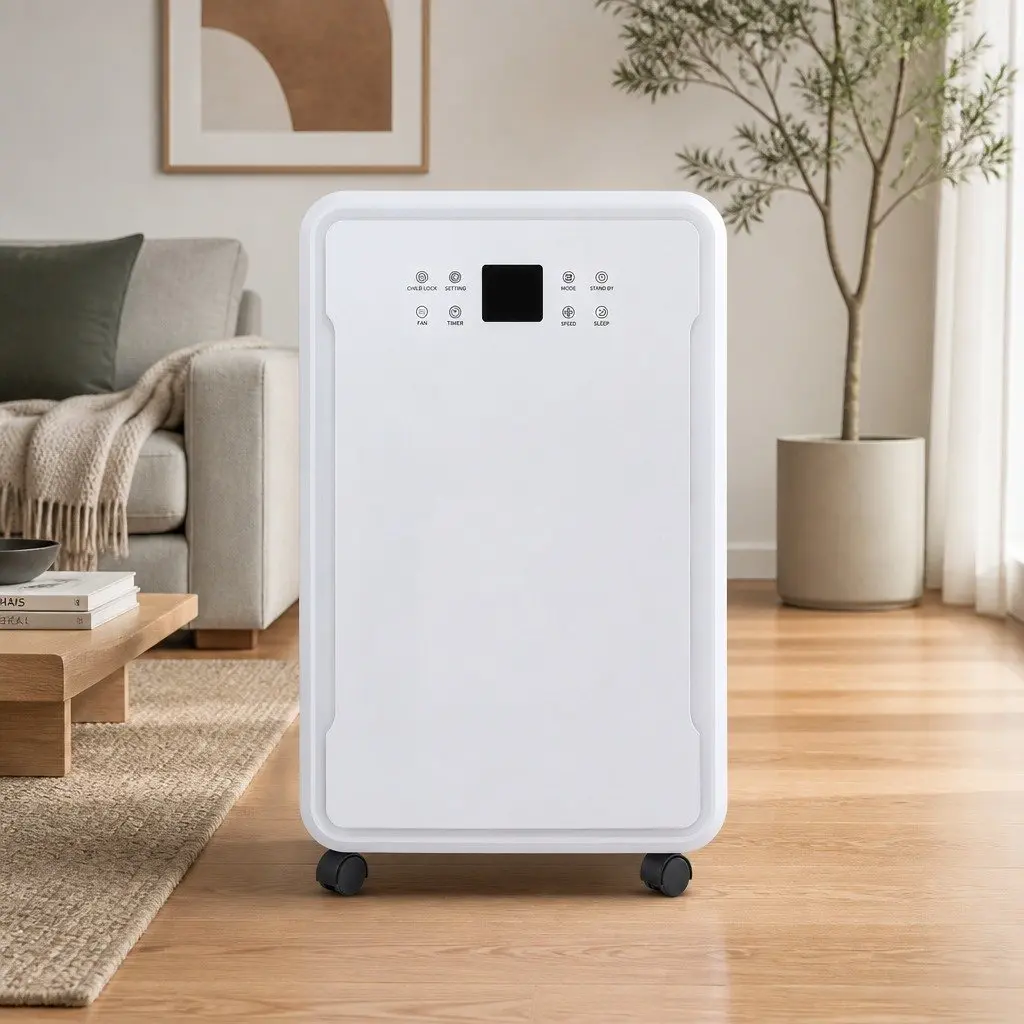 Dehumidifier 50L/Day Large Room Air Dryer White Tank Laundry Mode Timer